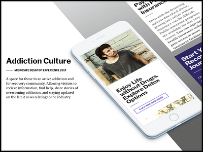 Addiction Culture addiction case design experience layout microsite modern purple study ui ux website