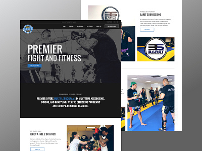 Premier Fight and Fitness design experience layout ui ux website xd