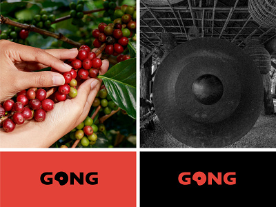 Gong Coffee - Brand identity brand identity branding fubo identity logo logotype mark