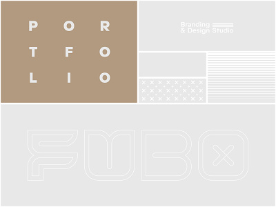 Fubo - Portfolio Design book branding design fubocreative identity illustration letter logotype portfolio portfolio design ratio symbol type