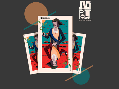 JACKPOT artwork card character design concept art digitalart flat illustration freelance illustrator illustraion thedesigntalk vector wooden