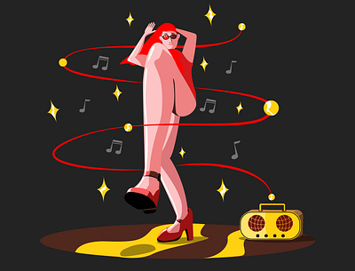 Hello red night. artwork character design digitalarts drawing freelance illustrator illustration vector
