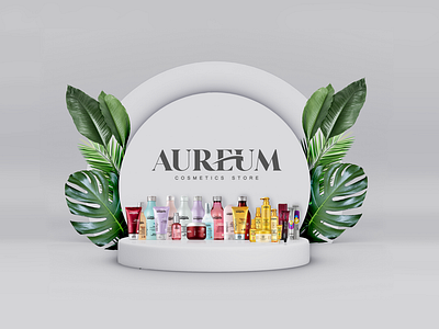 AUREUM Cosmetic Store or Retail template design