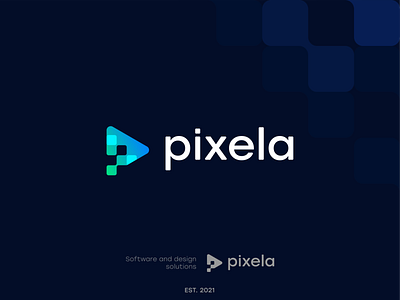 Pixela studio brand identity branding branding design design event branding iden illustration logo minimalist modern pixel