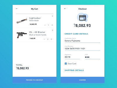 Daily UI #2 - Credit card checkout