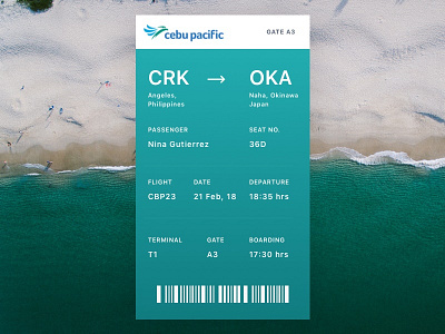 Daily Ui #24 - Boarding Pass