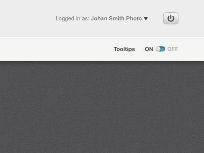 Logout and Toggle Switch button grey menu navigation switch toggle top ui