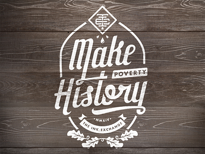 Make Poverty History apparel design illustration lettering monogram typography