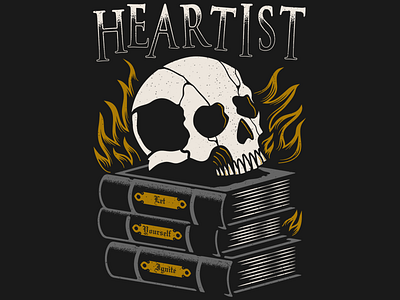 Heartist - Let Yourself Ignite apparel band design fire heartist illustration merch skull