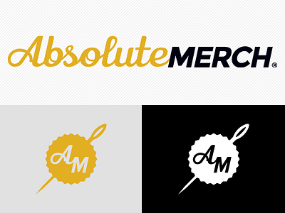 Absolute Merch - Rebrand brand identity typography