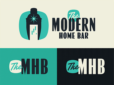 The Modern Home Bar 70s bar branding identity mid century modern retro