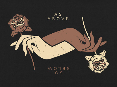 As Above, So Below Poster dark floral hands poster roses