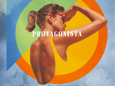 Protagonista collage digital collage typography