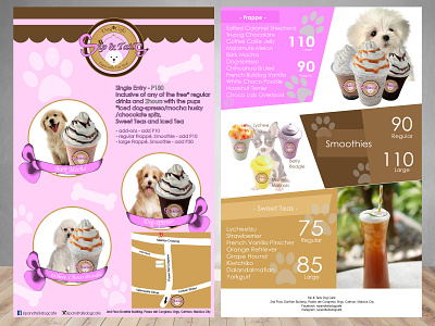 Sip & Tails Flyer Brochure adobe photoshop brochure design dog flyer design
