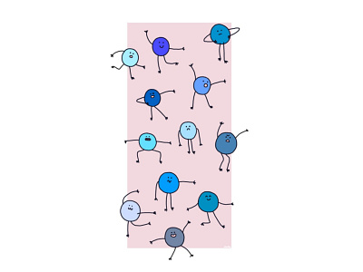 Emotions as Blueberries art design illustration sketch