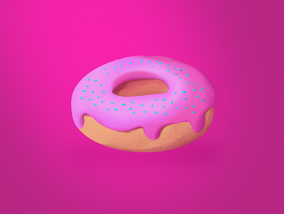 Go nuts for Doughnuts! 3d art design illustration vector