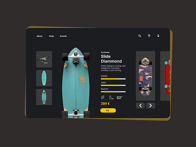 Surfskate ecommerce ecommerce graphic design skate surf surfskate ui ux