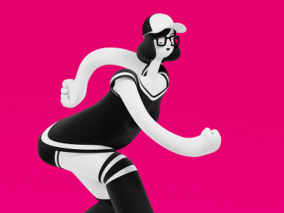 Roller Derby 3d cartoon character characterdesign derbie illustration roller roller derby