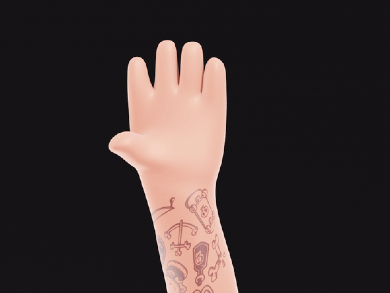 Hand Gesture 3d cartoon characterdesign gesture hand hands illustration