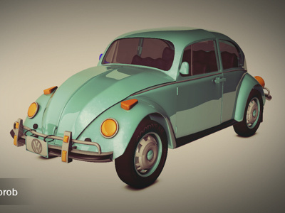 Volkswagen in maya 3d