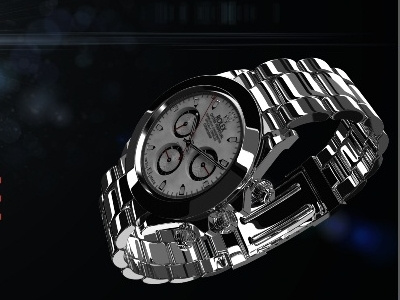 Wrist Watch Rolex after comp design effects interior lighting maya maya 3d texturing