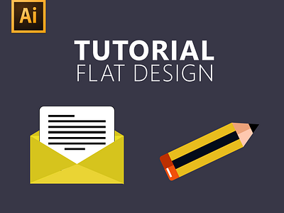 Illustrator - Flat Design Tutorial ai book branding cover design flat graphic roll up icon logo photoshop up