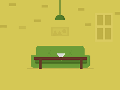 Create Cartoon Living Room - Illustrator Tutorial Vector .aep after animation design effects flat gif graphic motion ui ux web