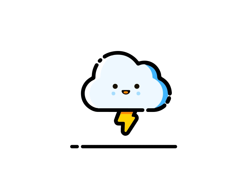 Thunder animation .aep after animation cloud design effects flat gif graphic motion ui ux