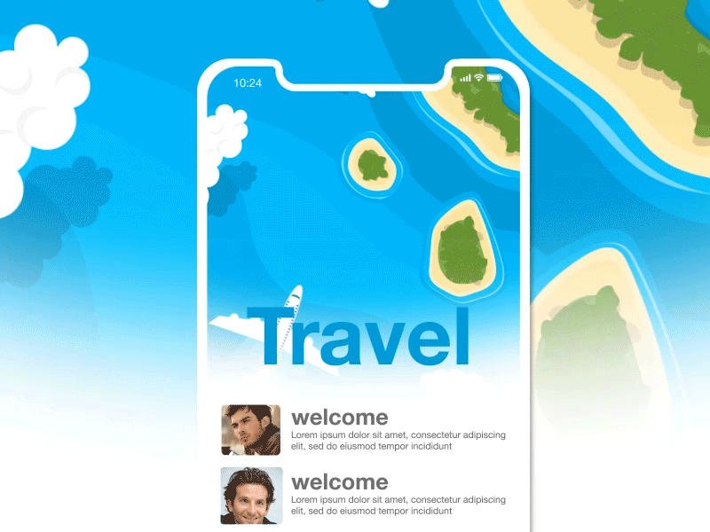 travel animation .aep aep after animation design effects flat gif graphic motion ui ux