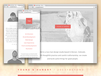 Young & Hungry 2013 + Beyond 2013 denver full time minimal motiva responsive studio take the jump ui ux web design ynh young and hungry