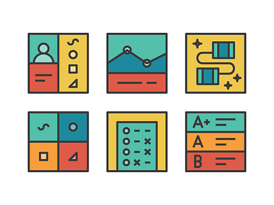 SchoolRunner Icons analysis attendance communication grades icons integration minimal school sparkles