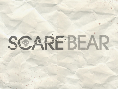 Scare Bear Type bear destruction logo typography