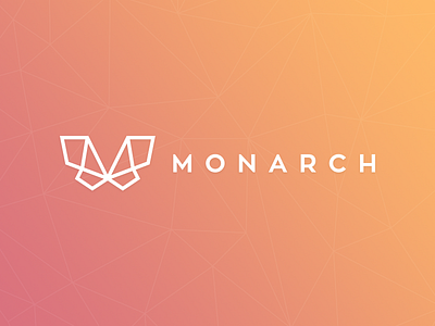 Monarch Identity abstract butterfly geometric gradient logo monarch polygon triangles zona pro
