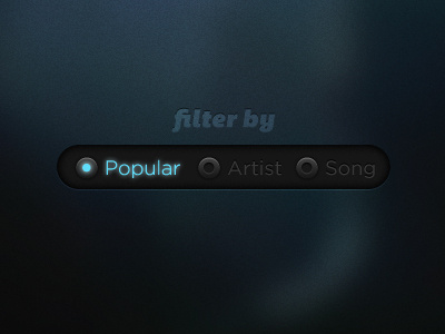 Lyrics 002 app bemio buttons css3 glow dark filter gotham inset music noise radio buttons rounded corners search social texture ui web design website