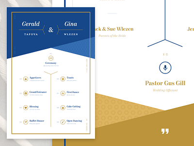 Wedding Program – Front flat af harris code invitation material icons mort modern mrs eaves program wedding