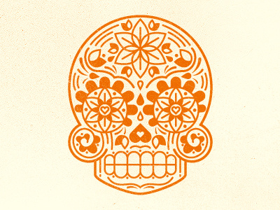 Day of the Dead Skull day of the dead flower heart illustration minimal noise pedal skull tattoo teeth vector