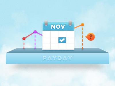 Payday bubble calendar data hover icon illustration noise question texture