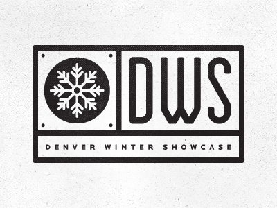 Denver Winter Showcase Logo blanch branding denver electronic festival locator mark showcase snowflake speaker texture venue winter