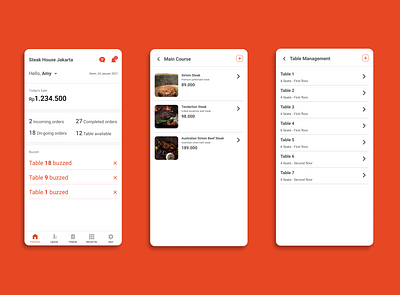 Online food purchasing - Merchants app shot 1 merchant ui design