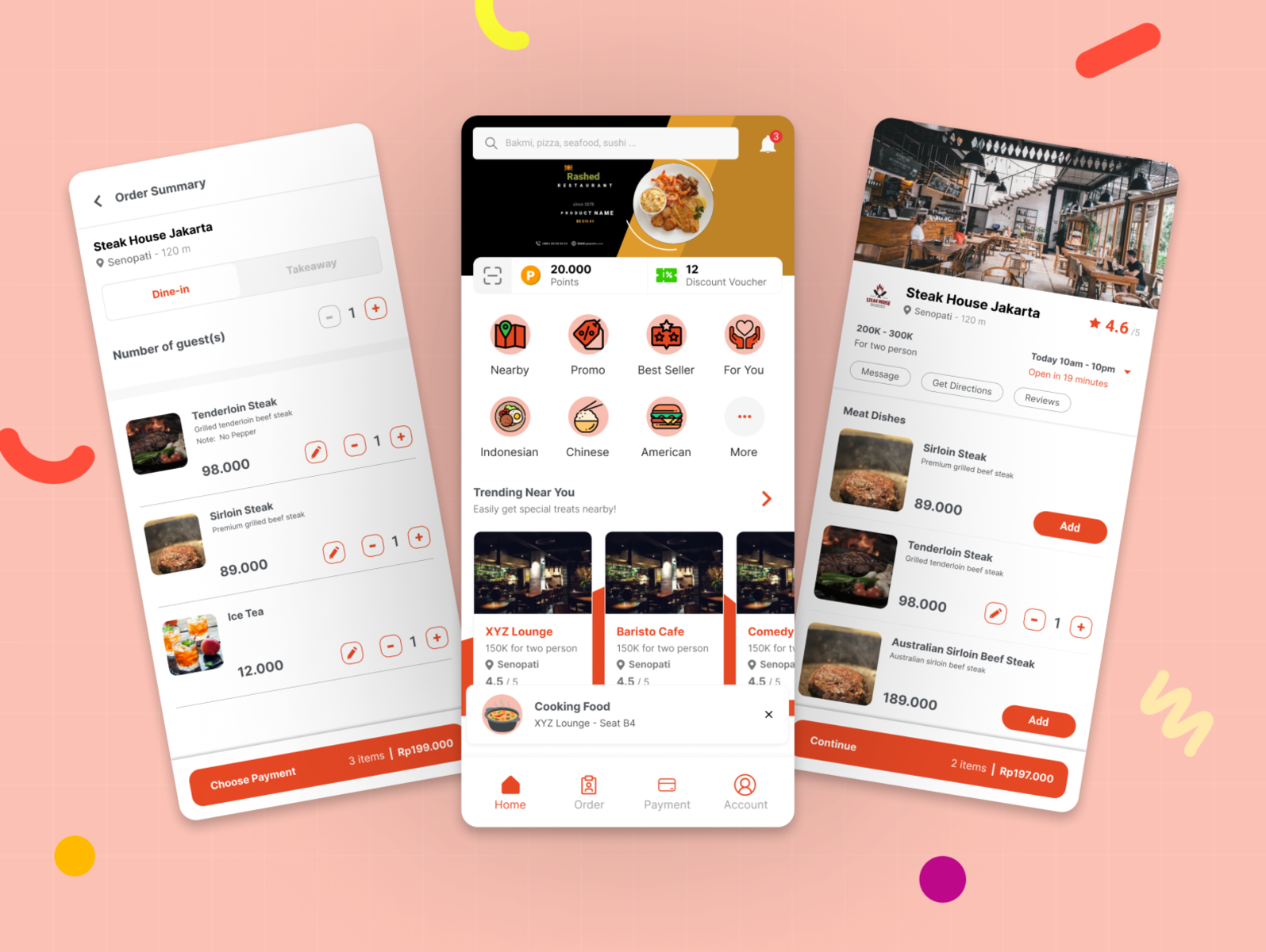 Food Ordering App by Grahana Daffa on Dribbble