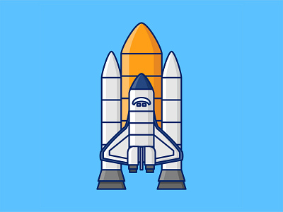 in space we meet design flat illustration logo vector