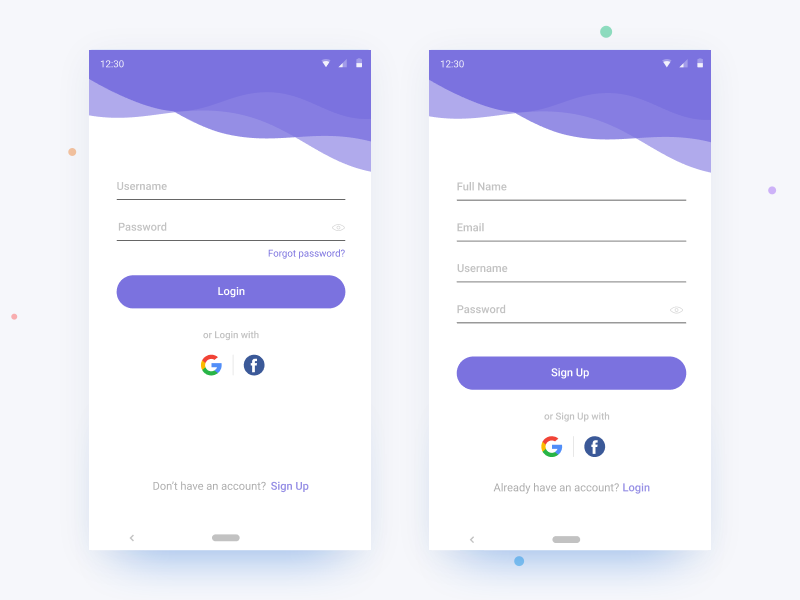 Login Screen - UI #001 by Napoleon on Dribbble