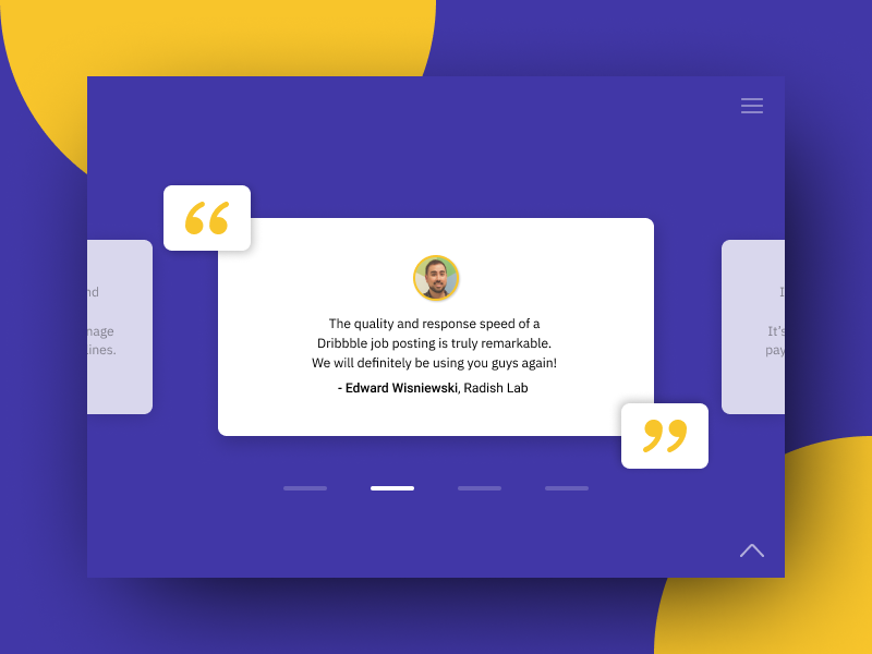 Testimonial Page - UI #004 by Napoleon on Dribbble