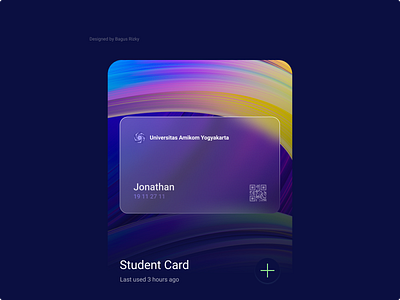 Student Card - Glassmorphism glassmorphism minimal ui