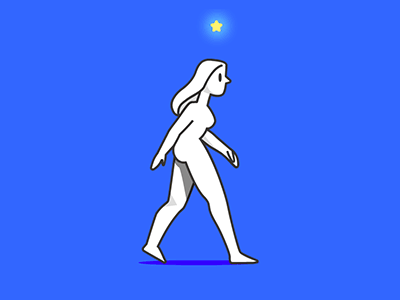 Ark animation cyclic gait gif girl vector walk