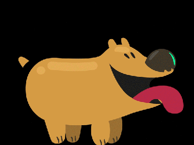 Pug animation cute dog gif loop pug vector