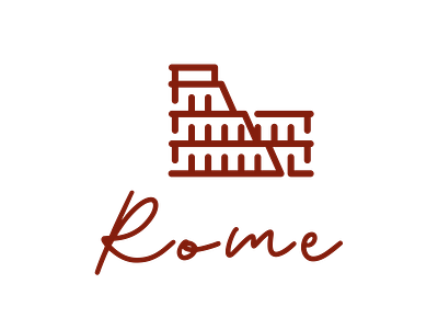 ROME colosseum italy logo