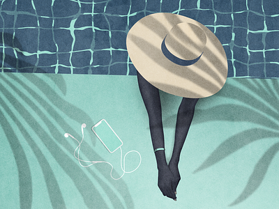 Pool day illustration vector