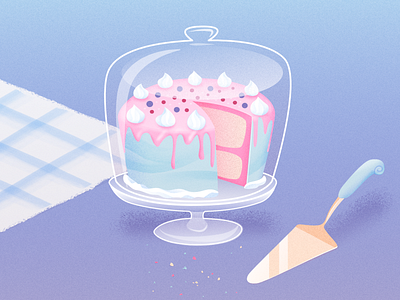 The Cake affinity designer cake drawing illustration kawaii