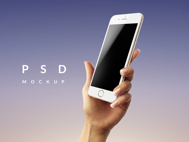 Download Female Hand with iPhone 6 PSD Mockup by lazymau on Dribbble